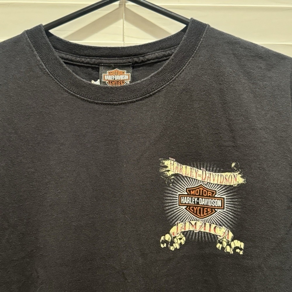 Vintage Harley-Davidson Jamaica Island Palm Beach Motorcycle Biker Tee Size L - Picture 3 of 6